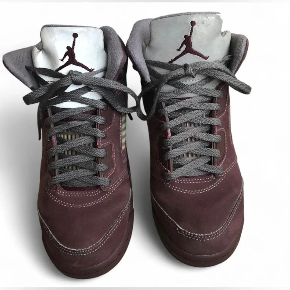 Little Kid Jordan 5 Retro FN4234 600 Deep Burgundy/Light Graphite/Metall Sz 3Y